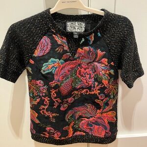 Colorful Floral Knit Top